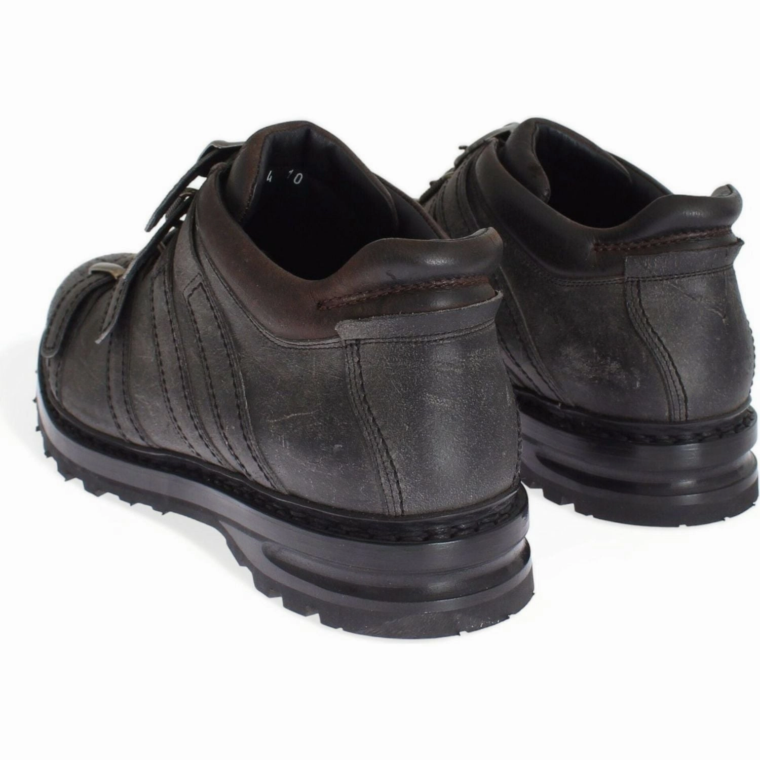 Industry Of All Nations Espadrilles Dolce & Gabbana Gray Leather Ankle Strap Shoes Boots