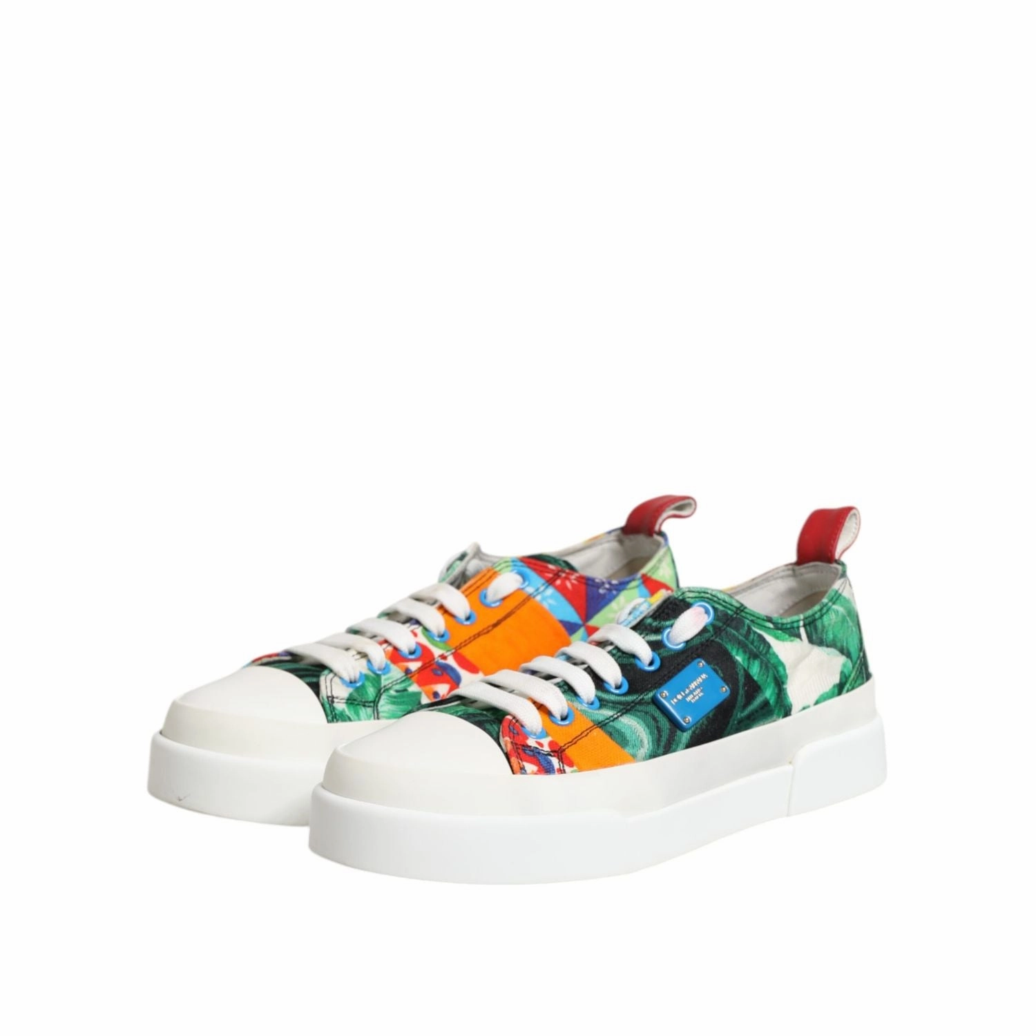 Dolce & Gabbana Multicolor Patchwork Low Top Sneakers Shoes Double Standard Ballet Sneakers