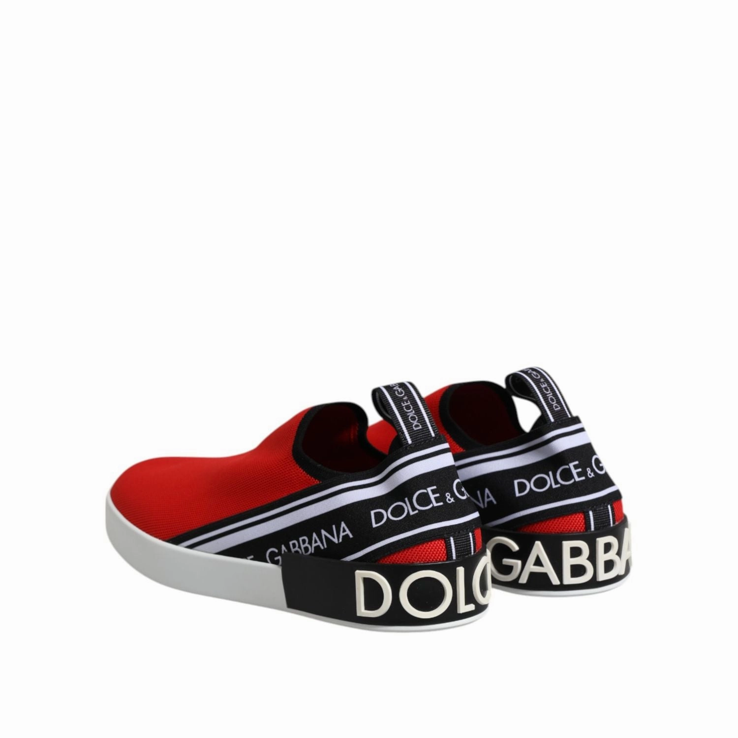 Fly Sports Shoes Casual Dolce & Gabbana Red Logo Low Top Slip On Men Sneakers Shoes