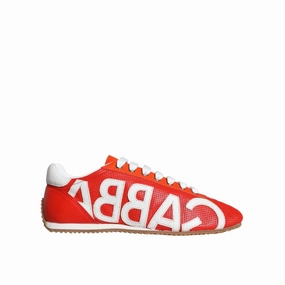 Dolce & Gabbana Red White Leather Logo Casual Sneakers Shoes Day Sneakers