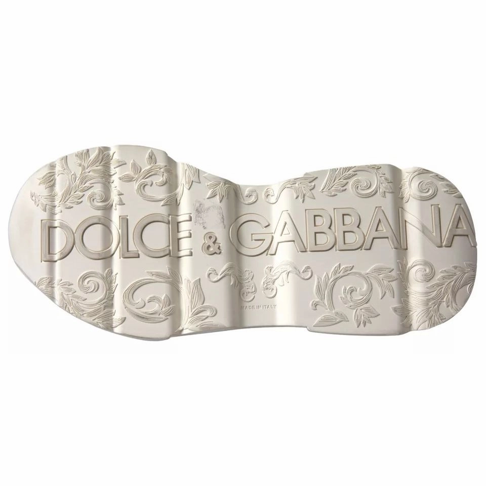 Dolce & Gabbana White Beige Leather Sport DAYMASTER Shoes Sneakers Originals Nmd R1 V2 Casual Shoes