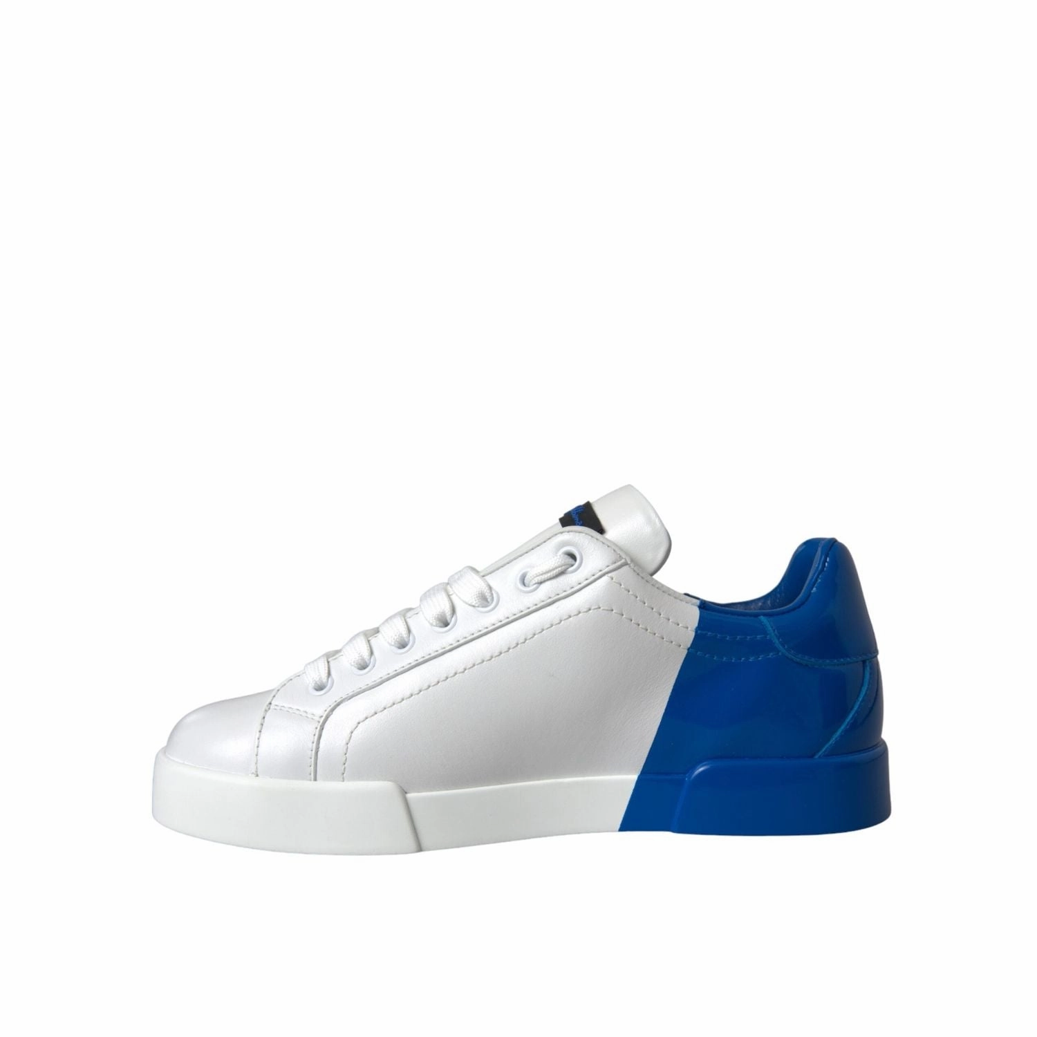 Vl Court 3.0 Casual Shoes Dolce & Gabbana White Blue Leather Logo Low Top Sneakers Shoes