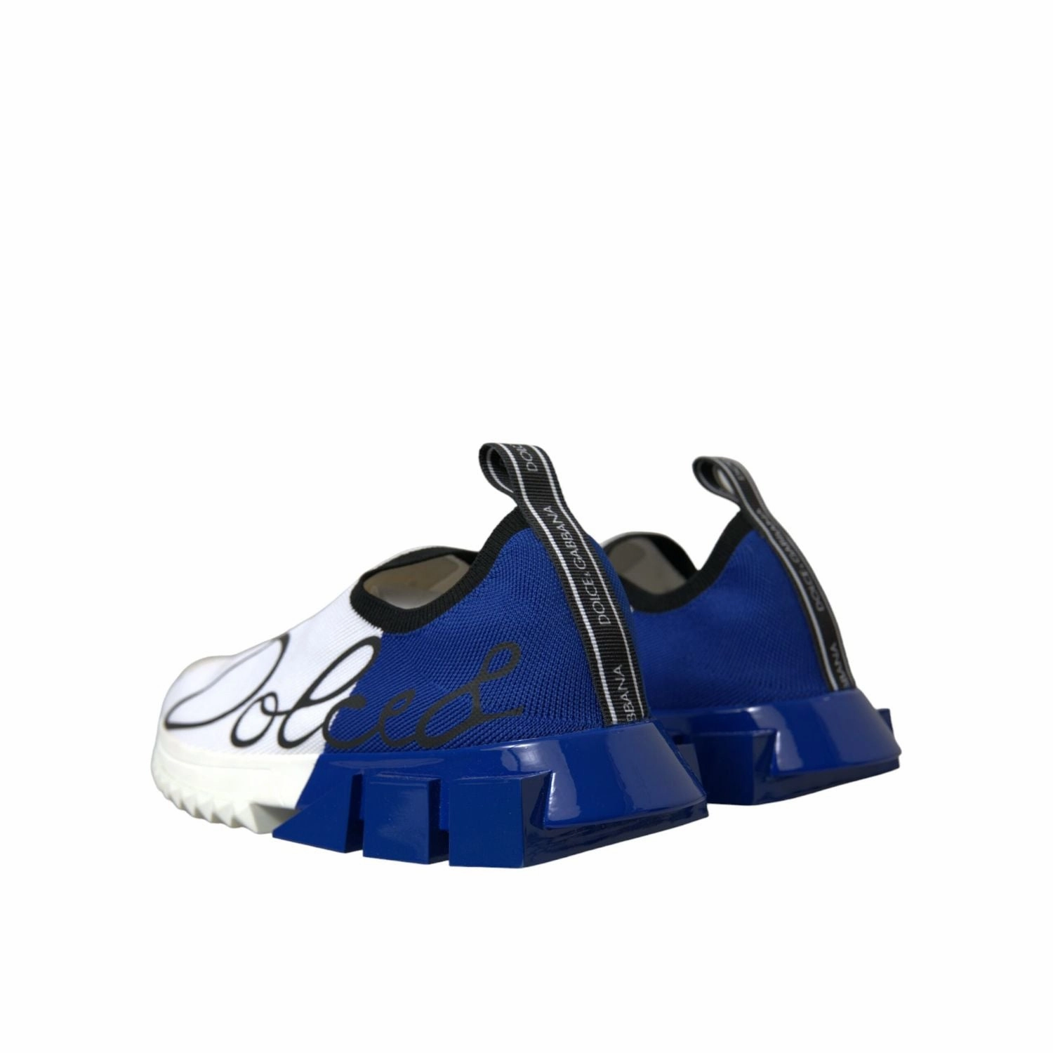 Dolce & Gabbana White Blue Sorrento Low Top Men Casual Sneakers Shoes Best Casual Shoes Flat Feet