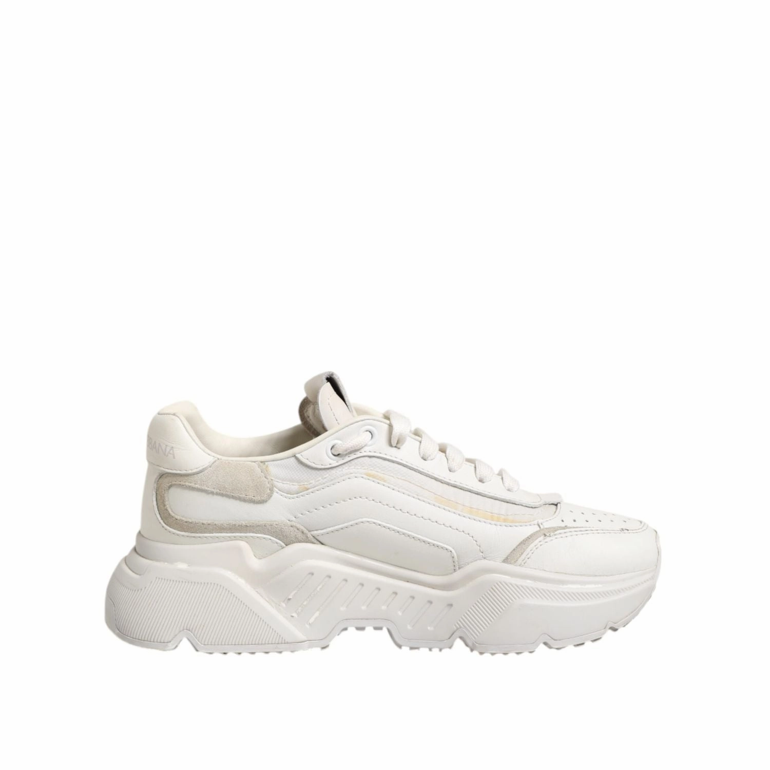 Dolce & Gabbana White DAYMASTER Calf Leather Sneakers Shoes Human Race Sneakers