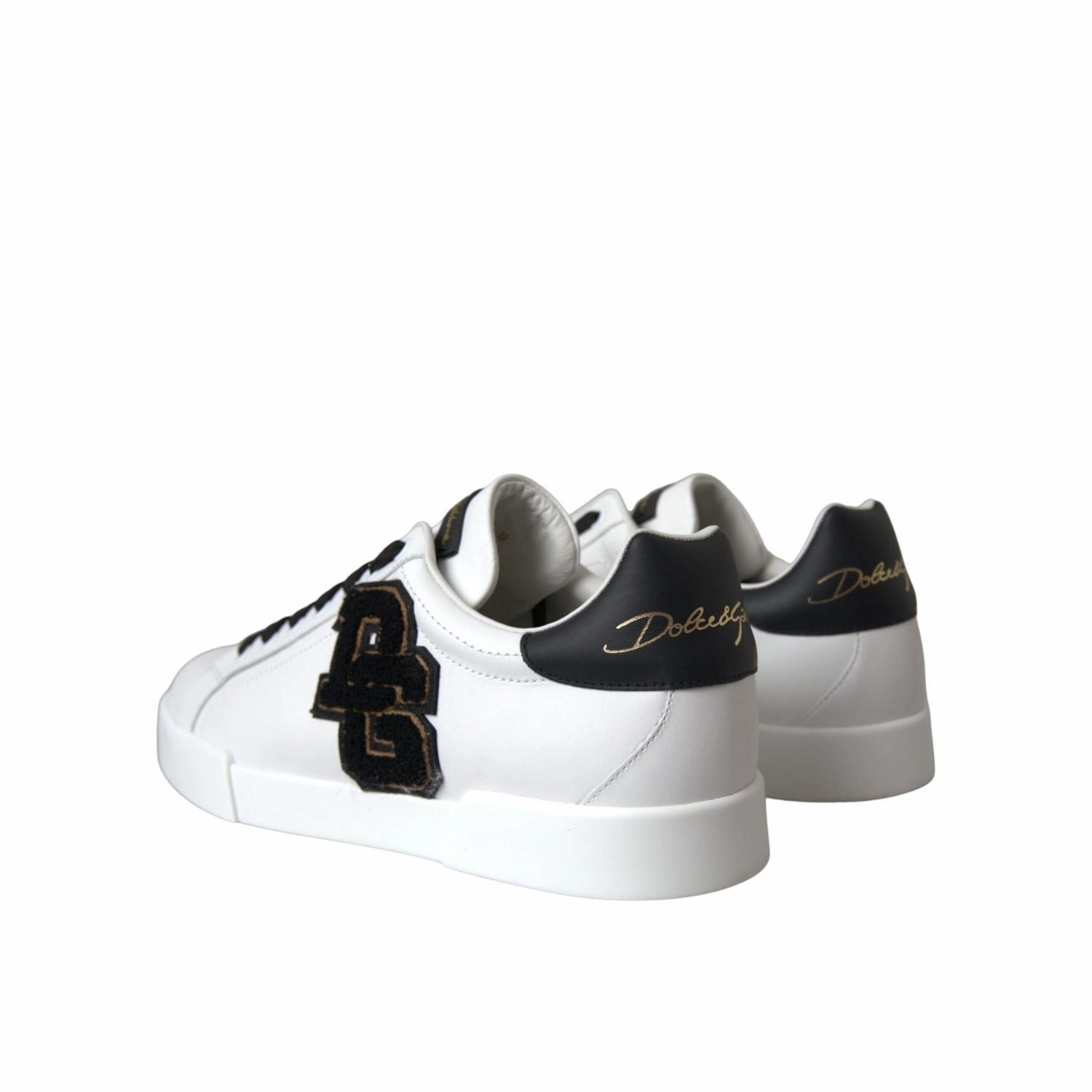 Casual Dress Sneakers Skate Shoes Dolce & Gabbana White Leather DG Logo Casual Low Top Sneakers Shoes