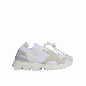 Dolce & Gabbana White Mesh Sorrento Trekking Sneakers Shoes Sneakers For Fitness