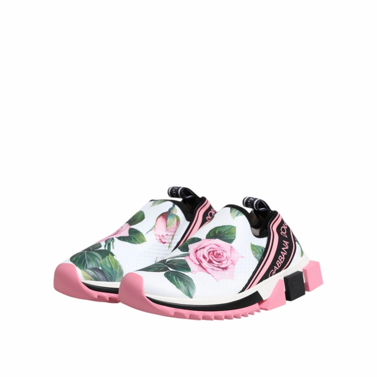 Otomix Sneakers Dolce & Gabbana White Rose Print Sorrento Sneakers Shoes