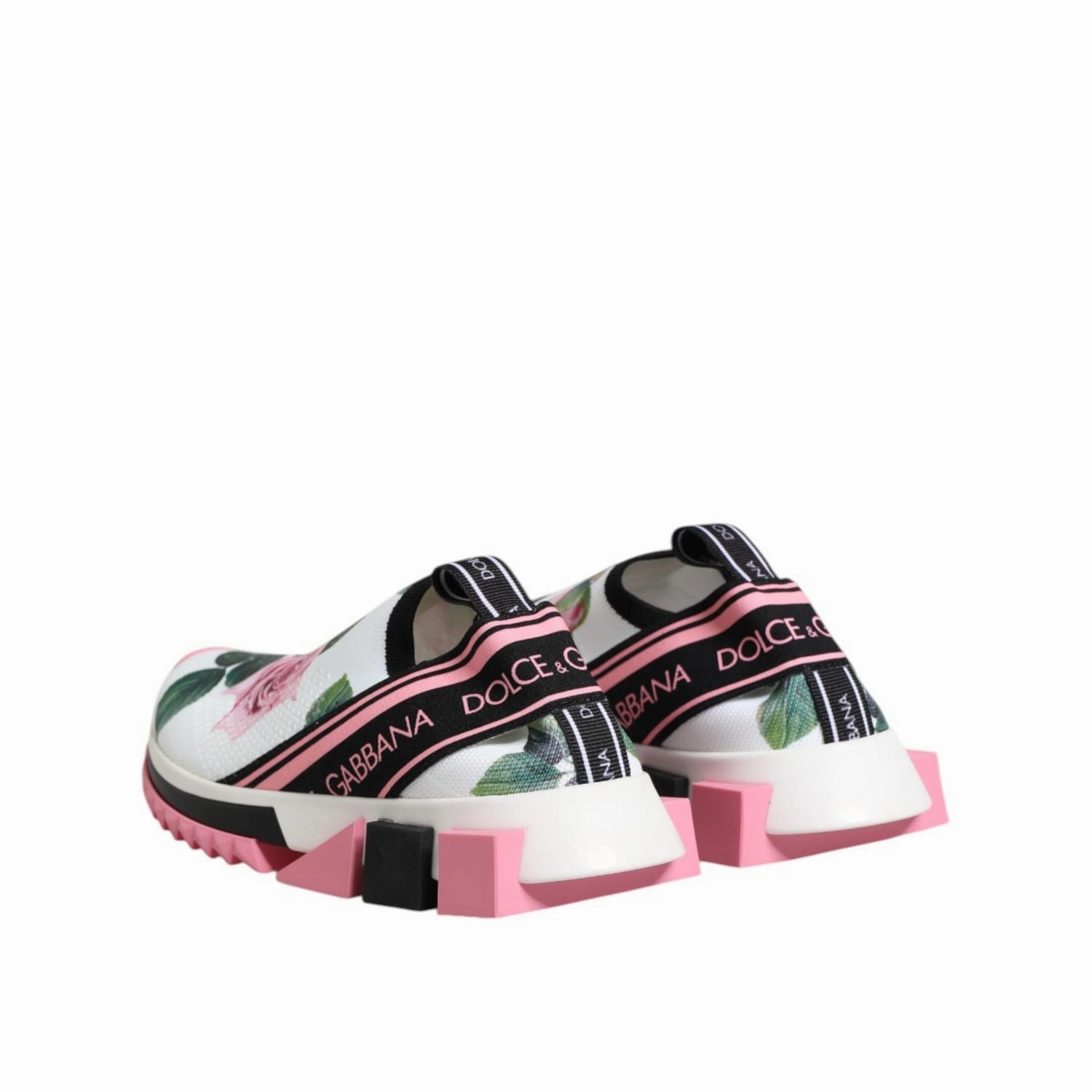 Dolce & Gabbana White Rose Print Sorrento Sneakers Shoes De Florence Sneakers Reviews