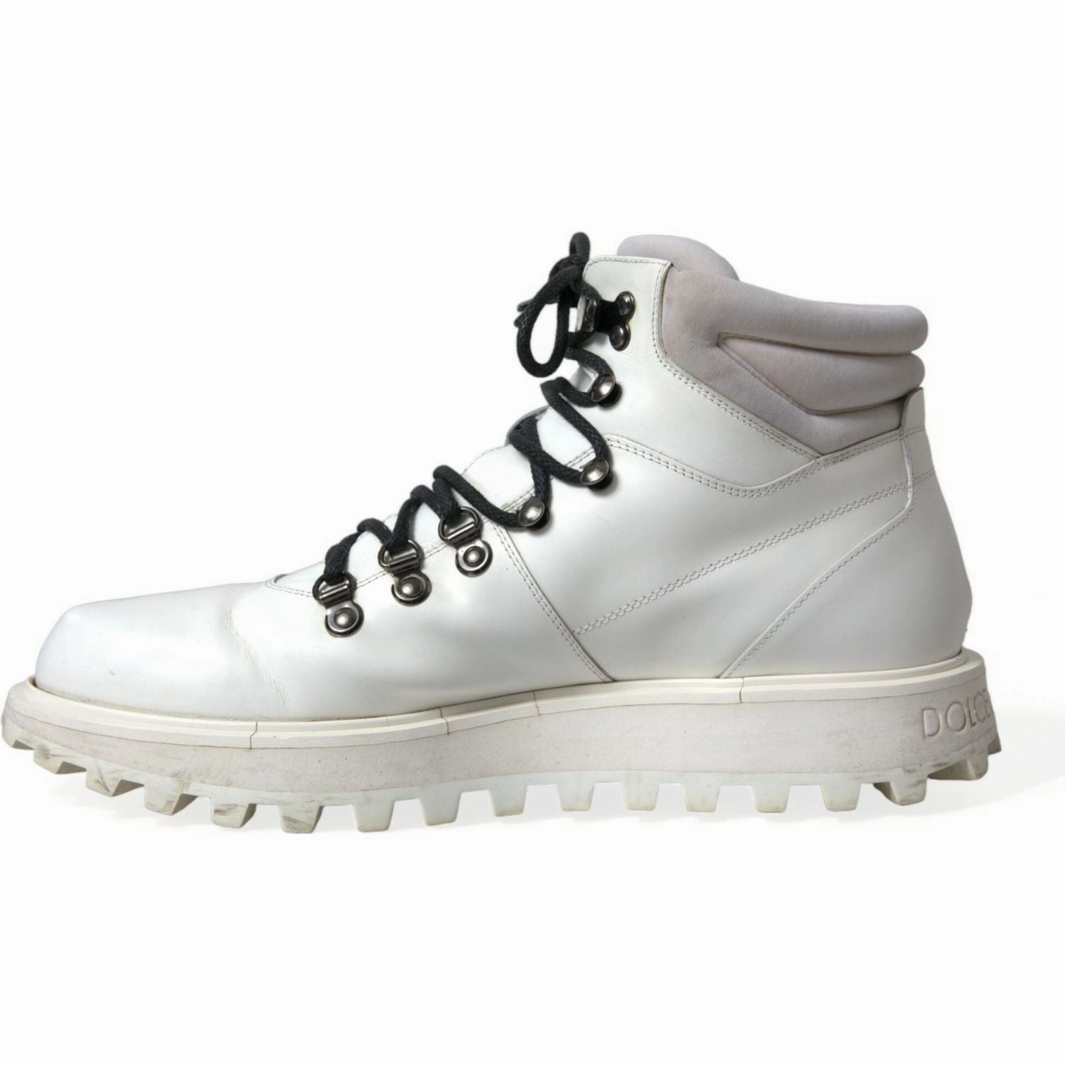 Dolce & Gabbana White Vulcano Trekking Ankle Boots Shoes Best Squatting Shoes For Flat Feet