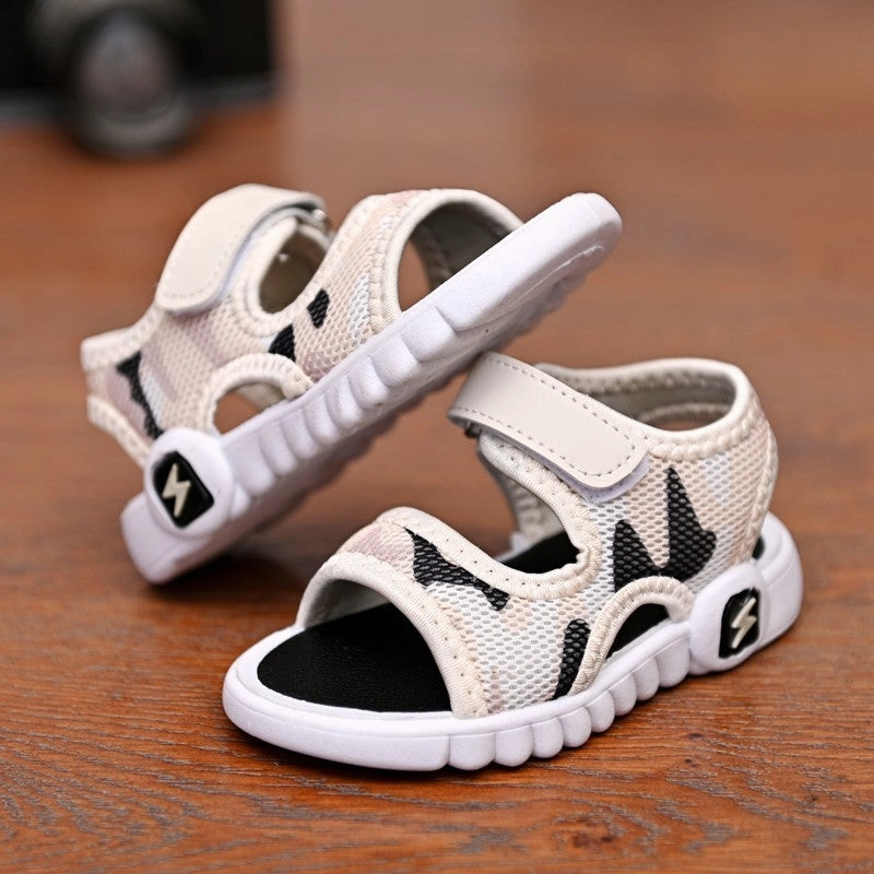 Summer Children's Shoes Fashion Lightweight Soft Flat Boy Sandals Flat Ankle Sandals