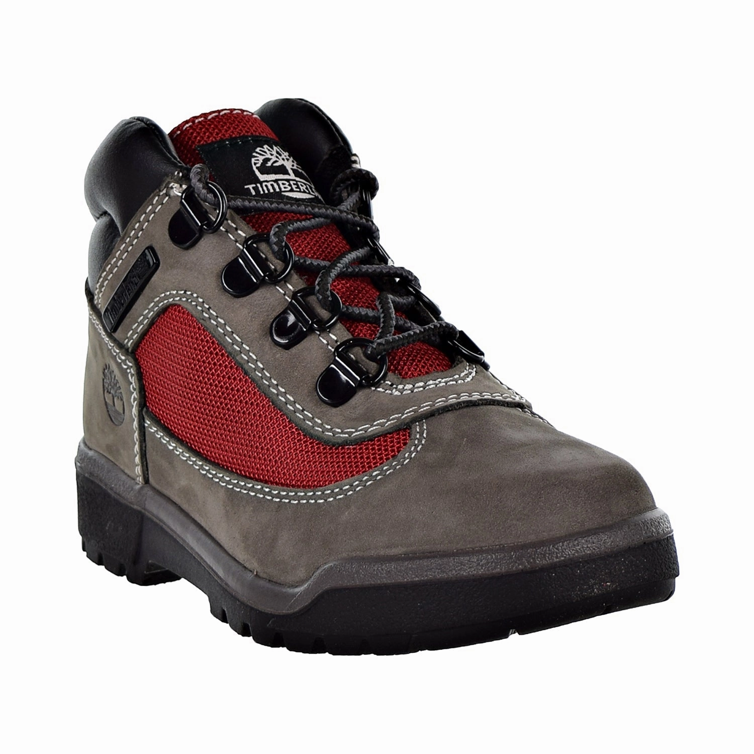 Timberland Field Boot Little Kids' Shoes Grey/Red Best Waterproof Formal Shoes