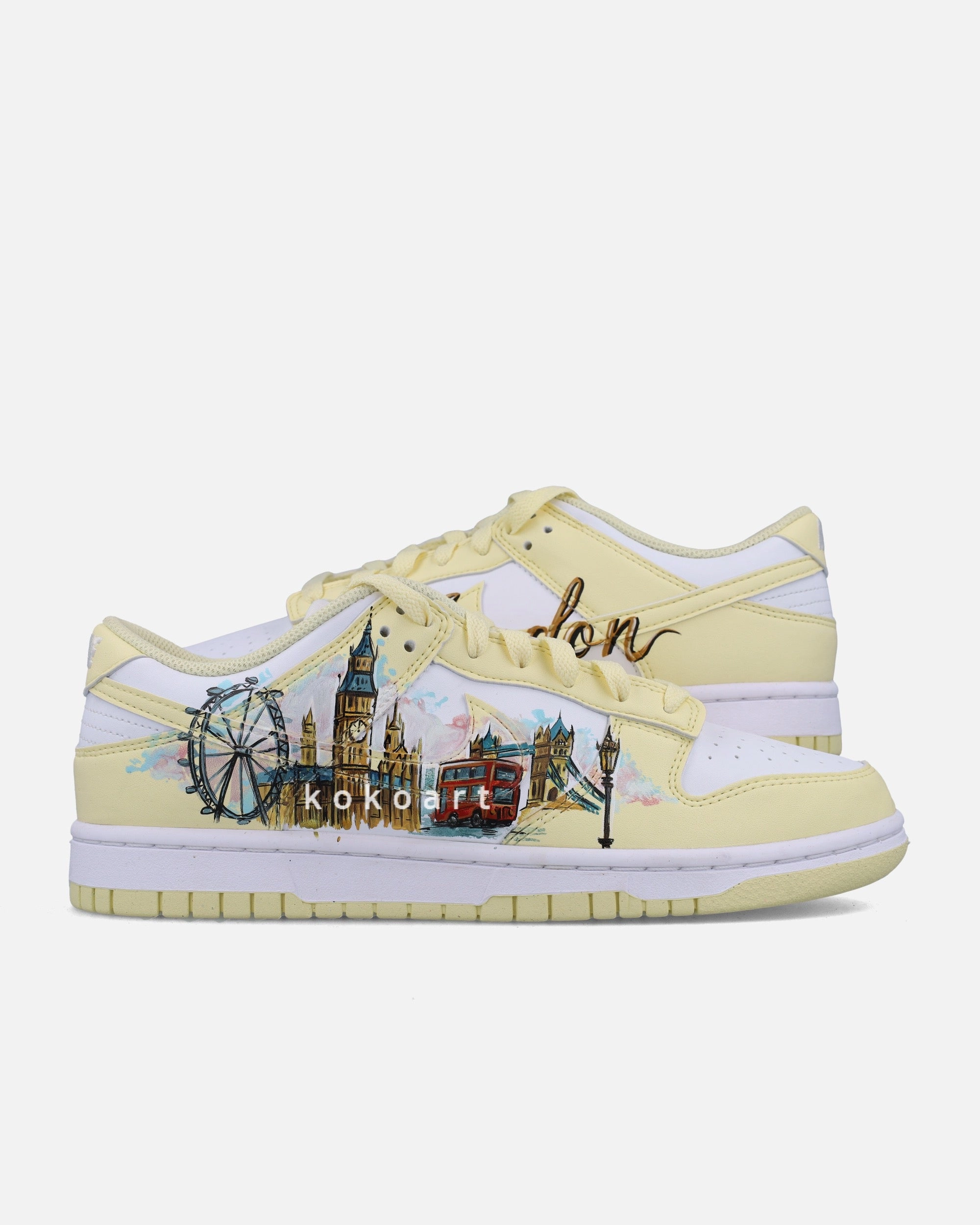 Asics Gel Athletic Shoes Dunk London Illustration