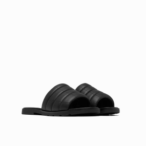 Waterproof Golf Shoes Sorel Women's Ella III Slide Flat Sandal - Black