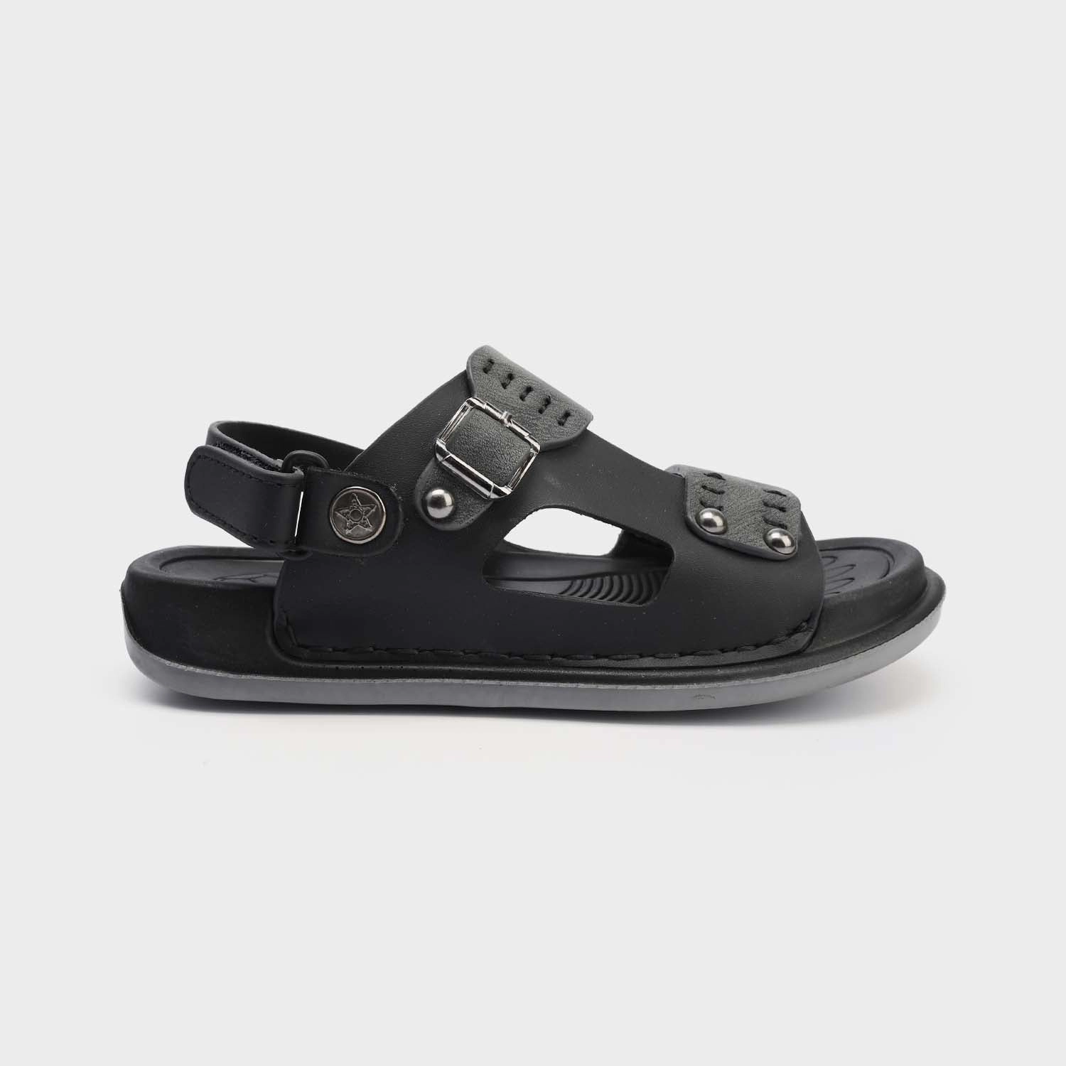 Boys Sandal P-08-BLACK Sandals Closed Toe