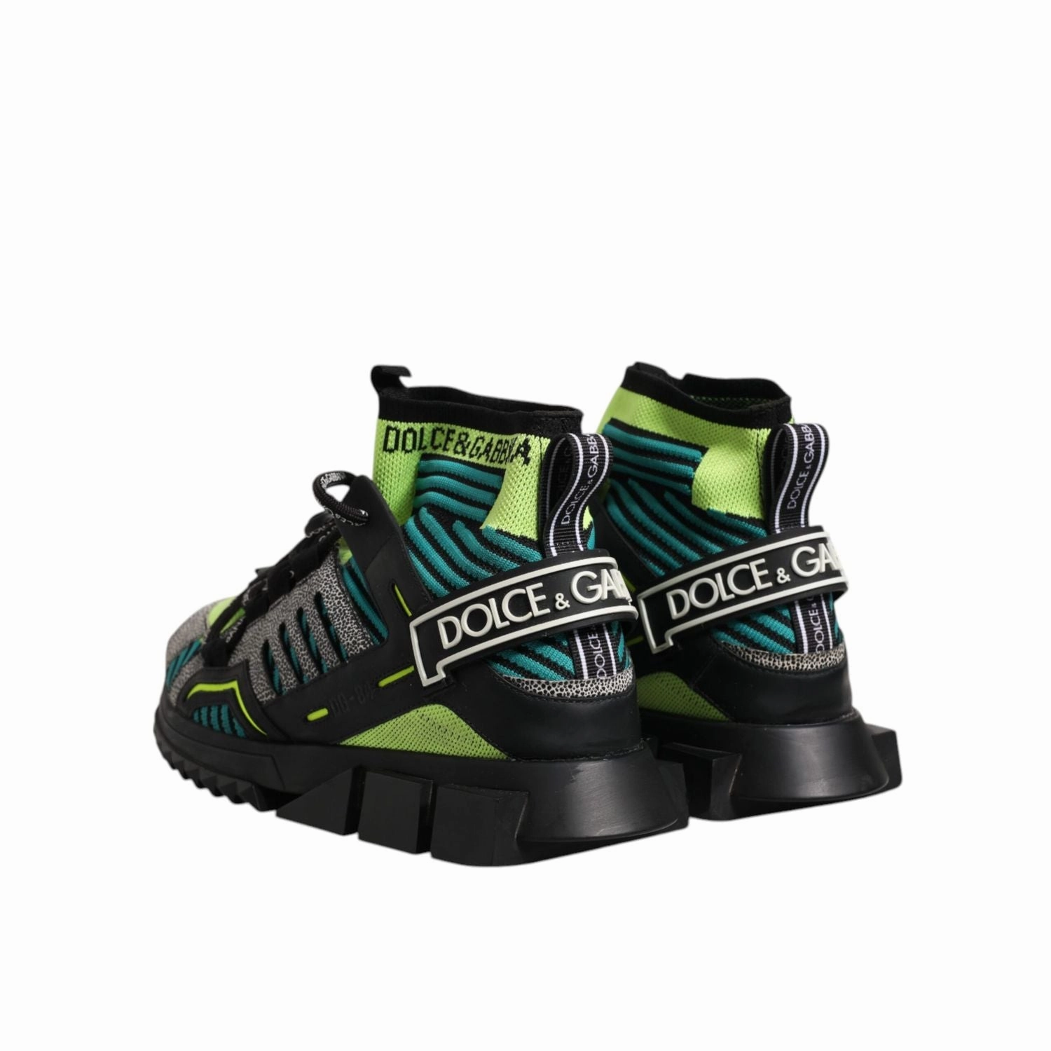 1960s Casual Shoes Dolce & Gabbana Multicolor Sorrento Logo Sneakers Socks Shoes