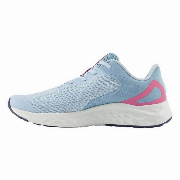 New Balance Fresh Foam v4 Blue Pink Girls Running Shoes Big Kids (Laces) Slipspeed Mega Running Shoes