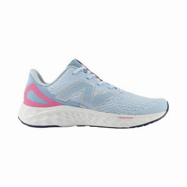 New Balance Fresh Foam v4 Blue Pink Girls Running Shoes Big Kids (Laces) Running Shoes With Highest Heel Drop
