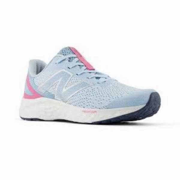 New Balance Fresh Foam v4 Blue Pink Girls Running Shoes Big Kids (Laces) Tracking Running Shoes