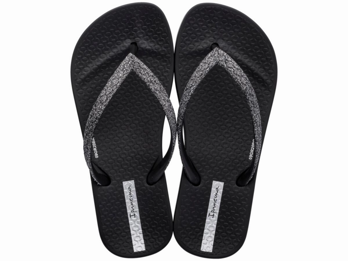 Mud Flat Shoes Ana Sparkle Kids Flip Flop - Black