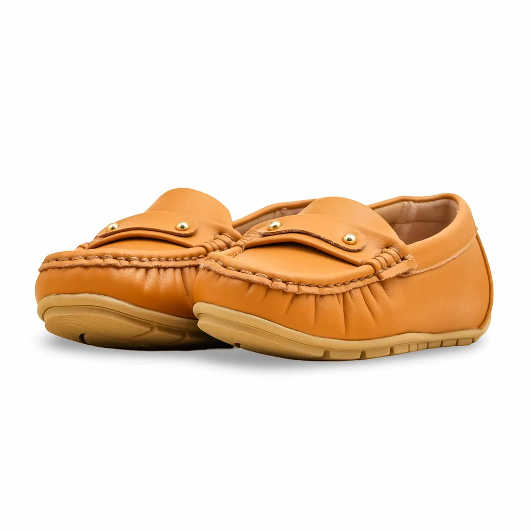 Tan Women Pumps WN4542 Flat Shoes And Knee Pain