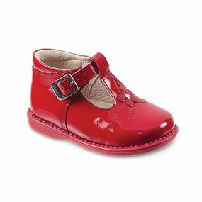 Stiff Soled Hiking Shoes DG-765 - Red Patent Leather - Dogi Kids Shoes