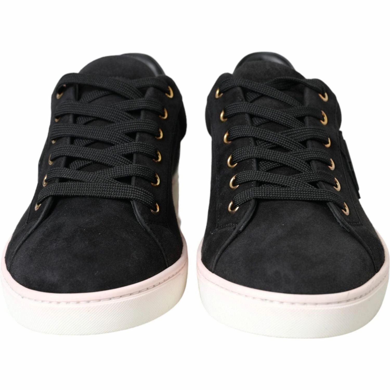 Shabbies Espadrilles Dolce & Gabbana Black Suede Leather Men Low Top Sneakers Men Shoes