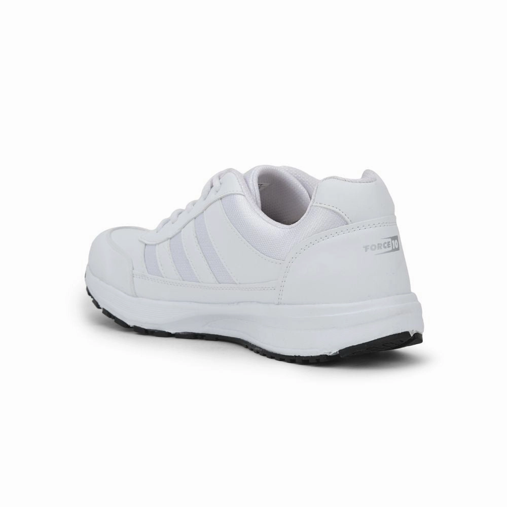 Best Running Shoes For Walking Force 10 By Liberty LB46-EL Sports Lacing Shoes For Kids - White
