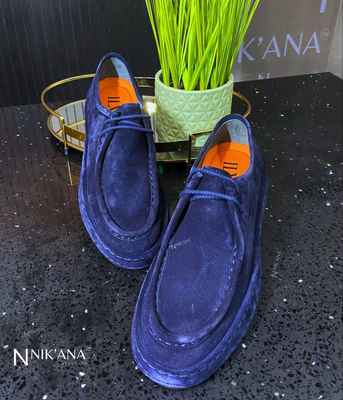 iLVi062-Lace up: Navy Shoes Dresses Flat