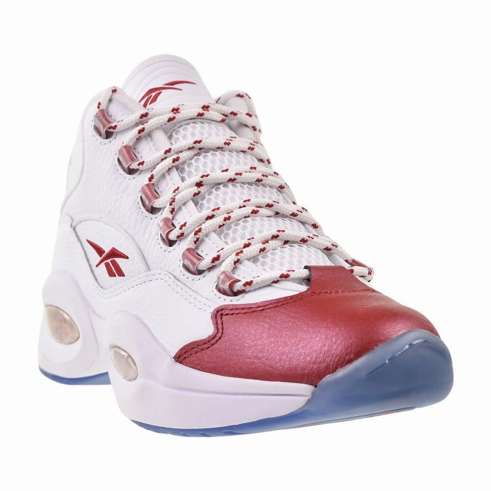 Reebok Question Mid Men's Shoes Footwear White/Vector Red Acceptable Business Casual Shoes
