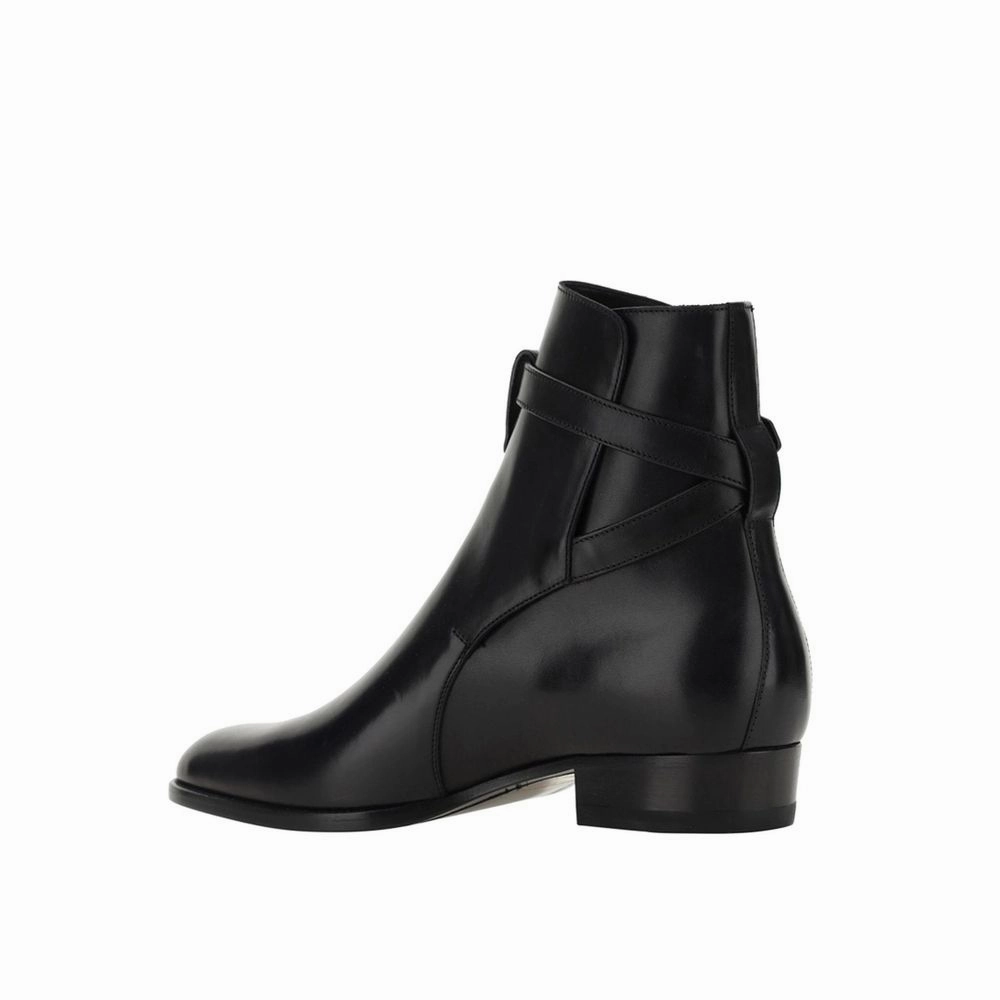 Saint Laurent Black Calfskin Ankle Boots Best Flat Party Shoes