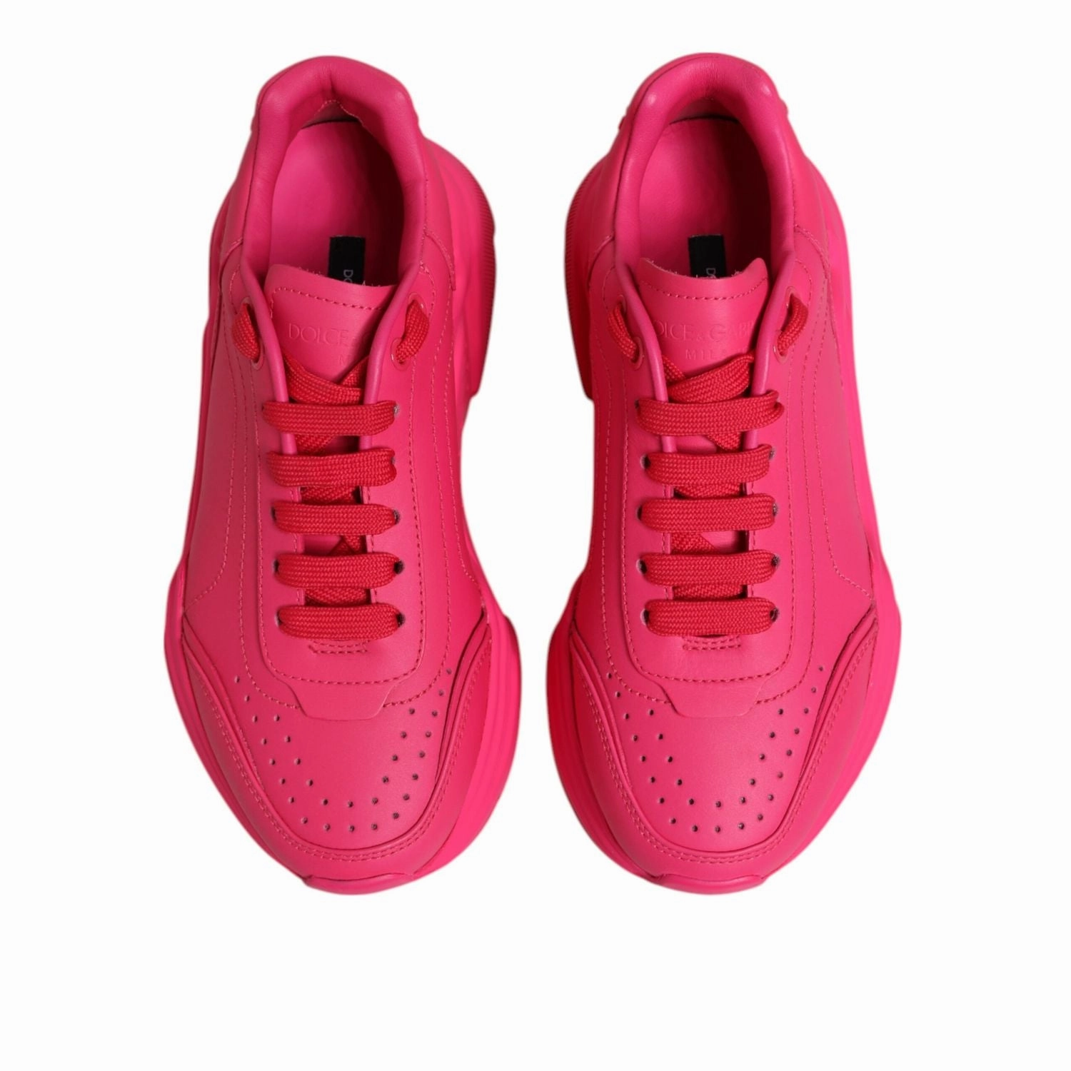 18. NULL Dolce & Gabbana Pink Leather Daymaster Low Top Sneakers Shoes