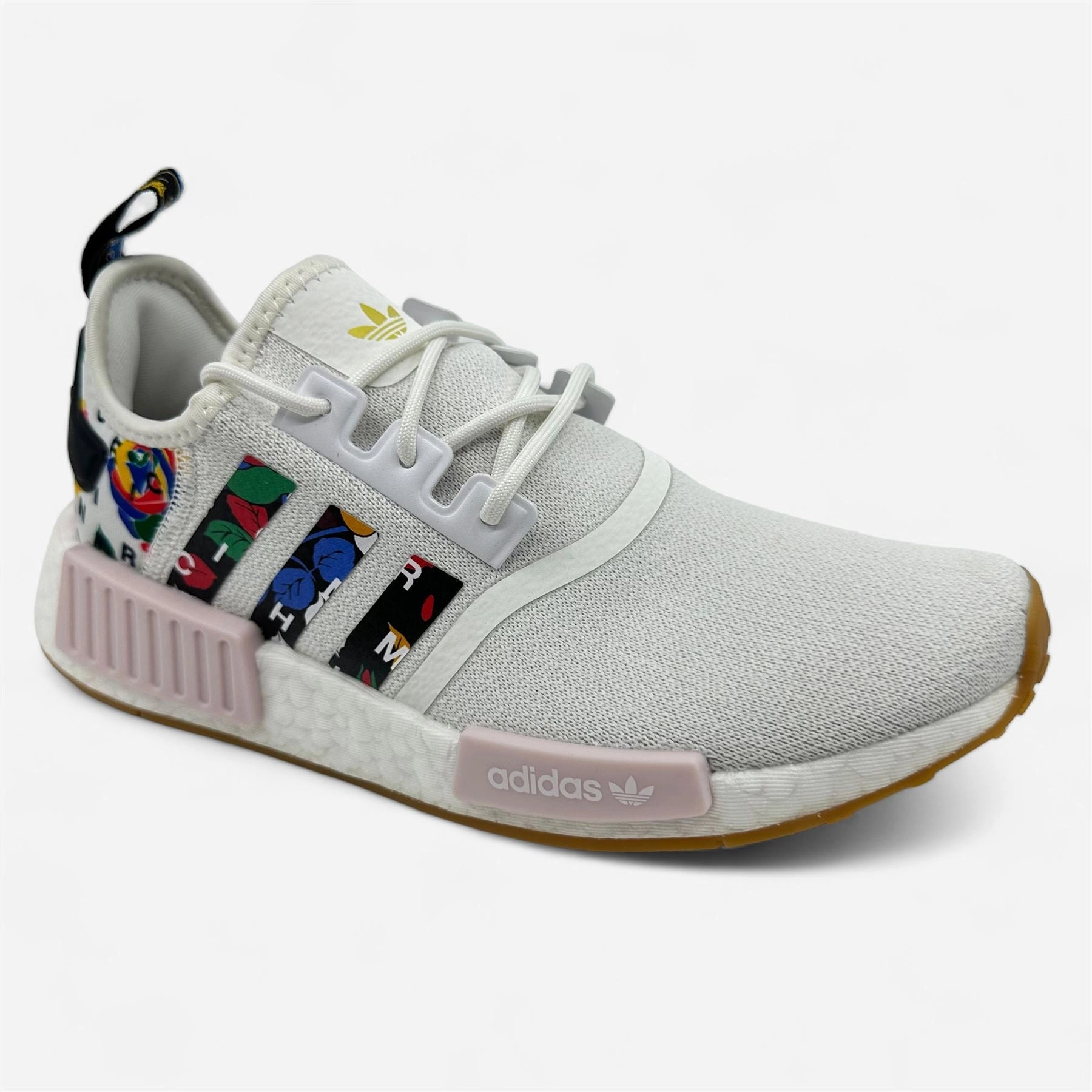 Zoom Running Shoes Adidas NMD R1 White Pink Womens Size 8.5 Athletic Rich Mnisi Sneaker