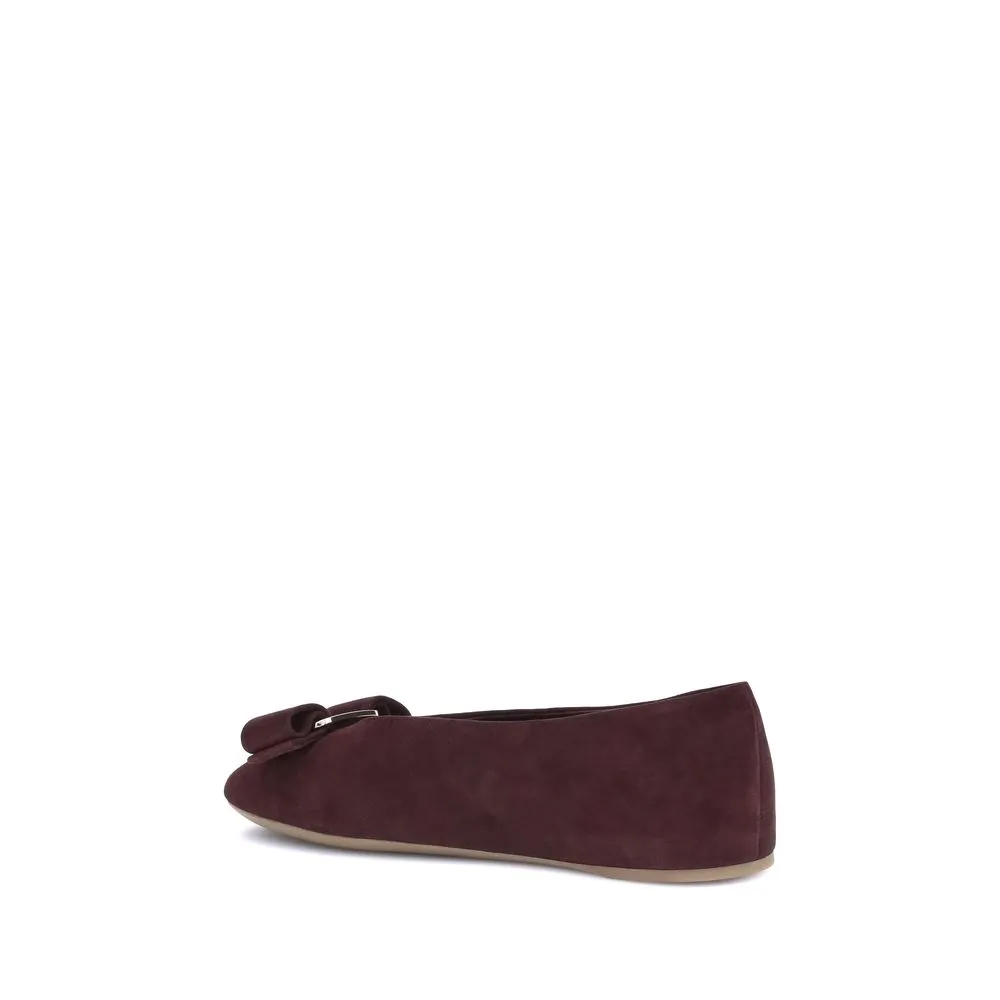 Formal Dress With Flat Shoes Ferragamo Bordeaux Goatskin Ballet Flats