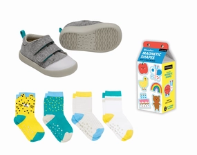 Hard Flat Sole Shoes First Walker Bundle