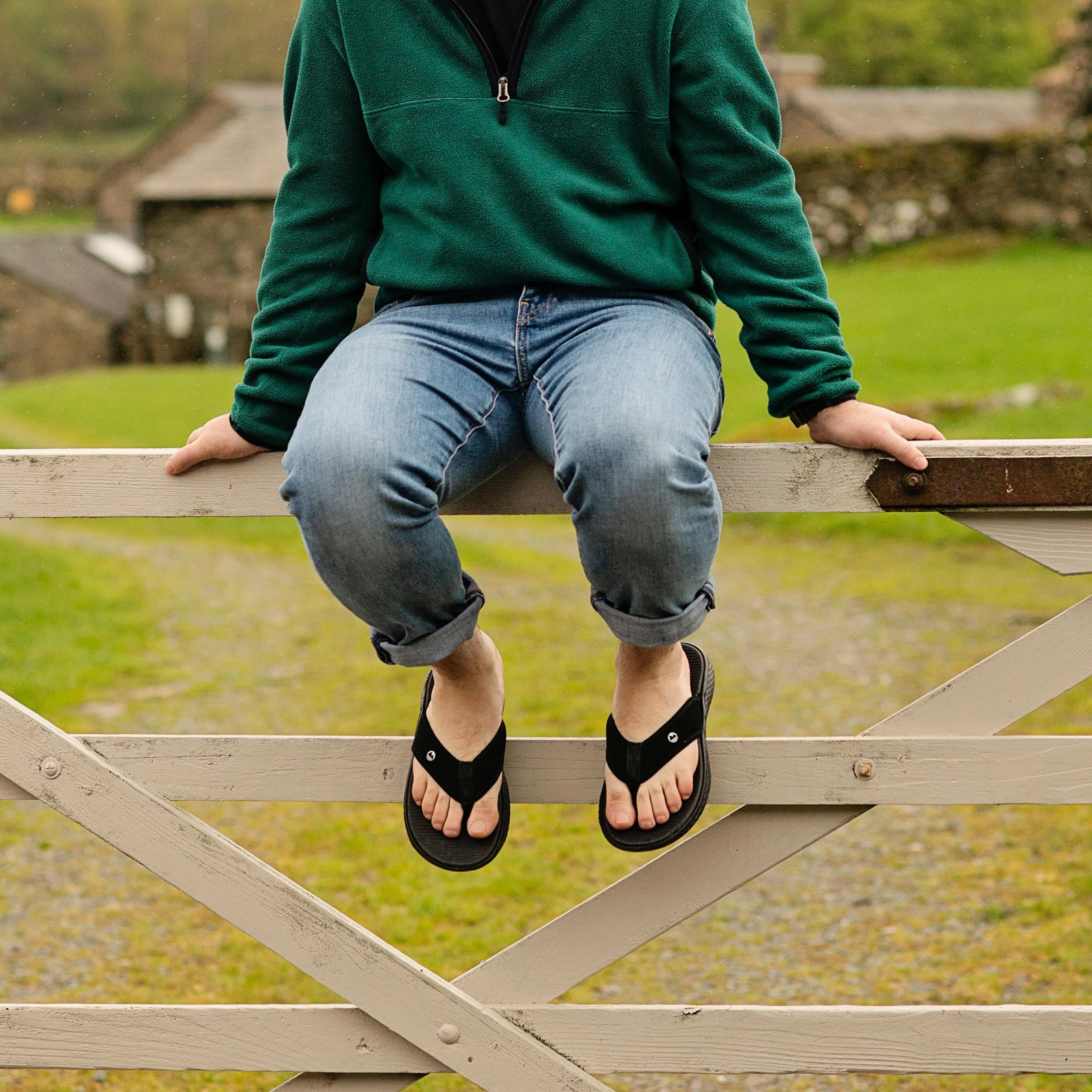 Flip Flops Leather Fanning Men's Flimby Neoprene Flip Flops