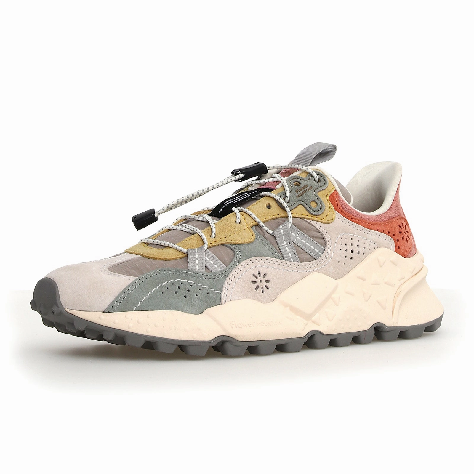 Flower Mountain Tiger Hill (Women) - Milk/Light Green/Yellow Trail Runners Swt Shoes