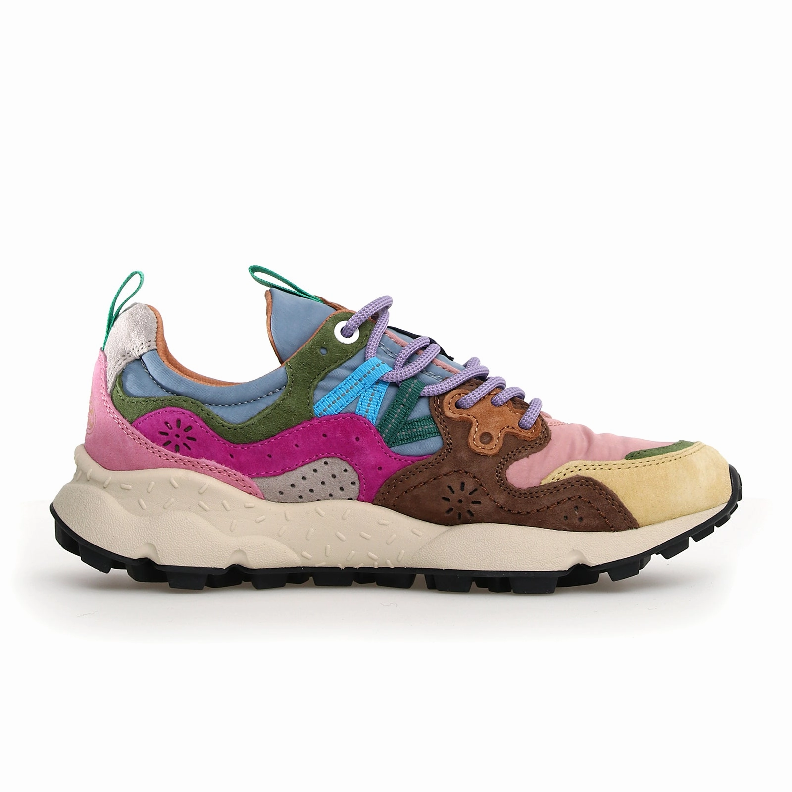 Trail Toe Shoes Flower Mountain Yamano 3 Sneaker (Women) - Cream/Pink/Light Brown
