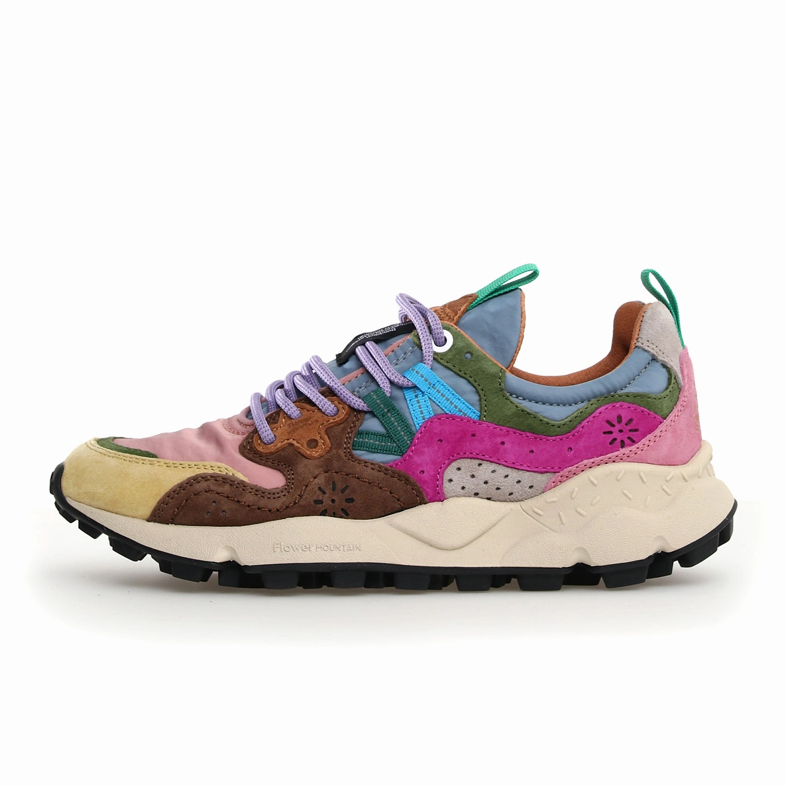 Trail Shoes Wide Width Flower Mountain Yamano 3 Sneaker (Women) - Cream/Pink/Light Brown
