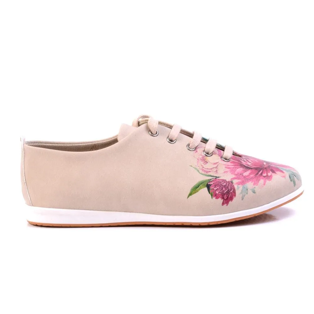 Flowers Ballerinas Shoes SLV187 Add Heel To Flat Shoe