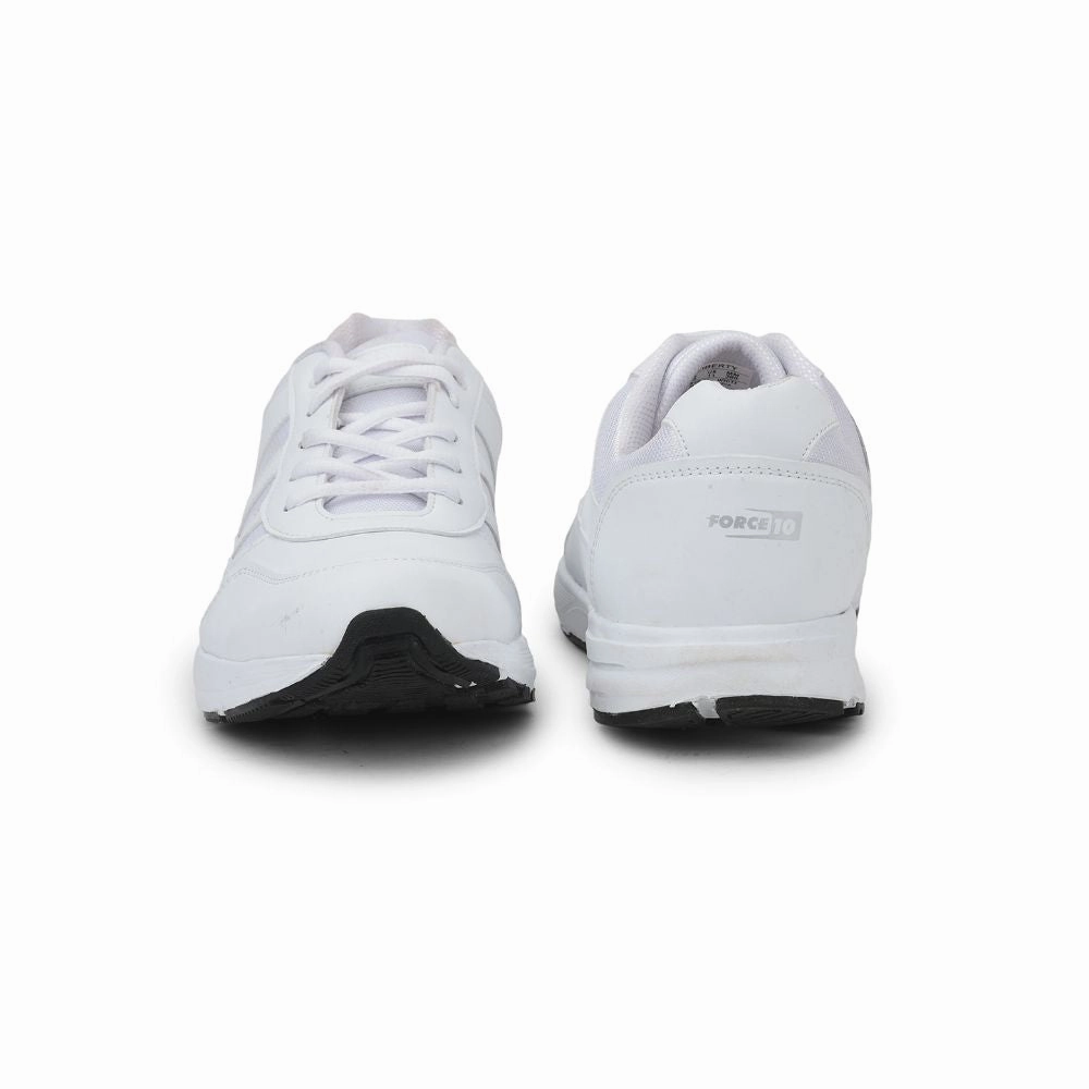 Force 10 By Liberty LB46-EL Sports Lacing Shoes For Kids - White Best Shoes For Road Running