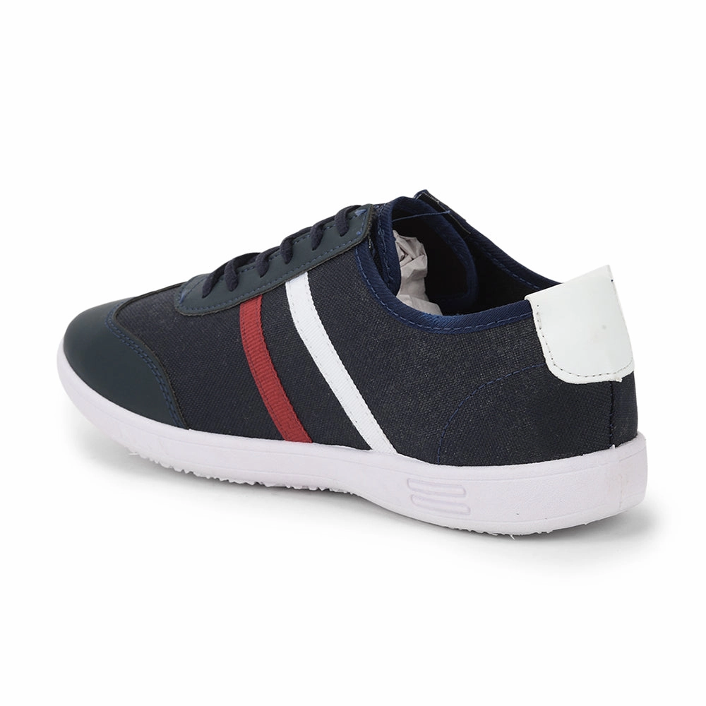 Shoes Casual Formal Force 10 Lacing Navy Blue Casual Shoes For Men DYLAN-1E by Liberty