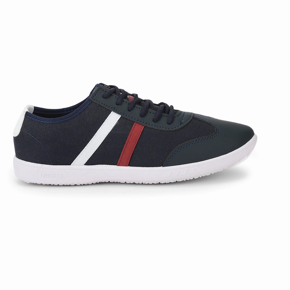 Force 10 Lacing Navy Blue Casual Shoes For Men DYLAN-1E by Liberty Casual Shoes In Italy