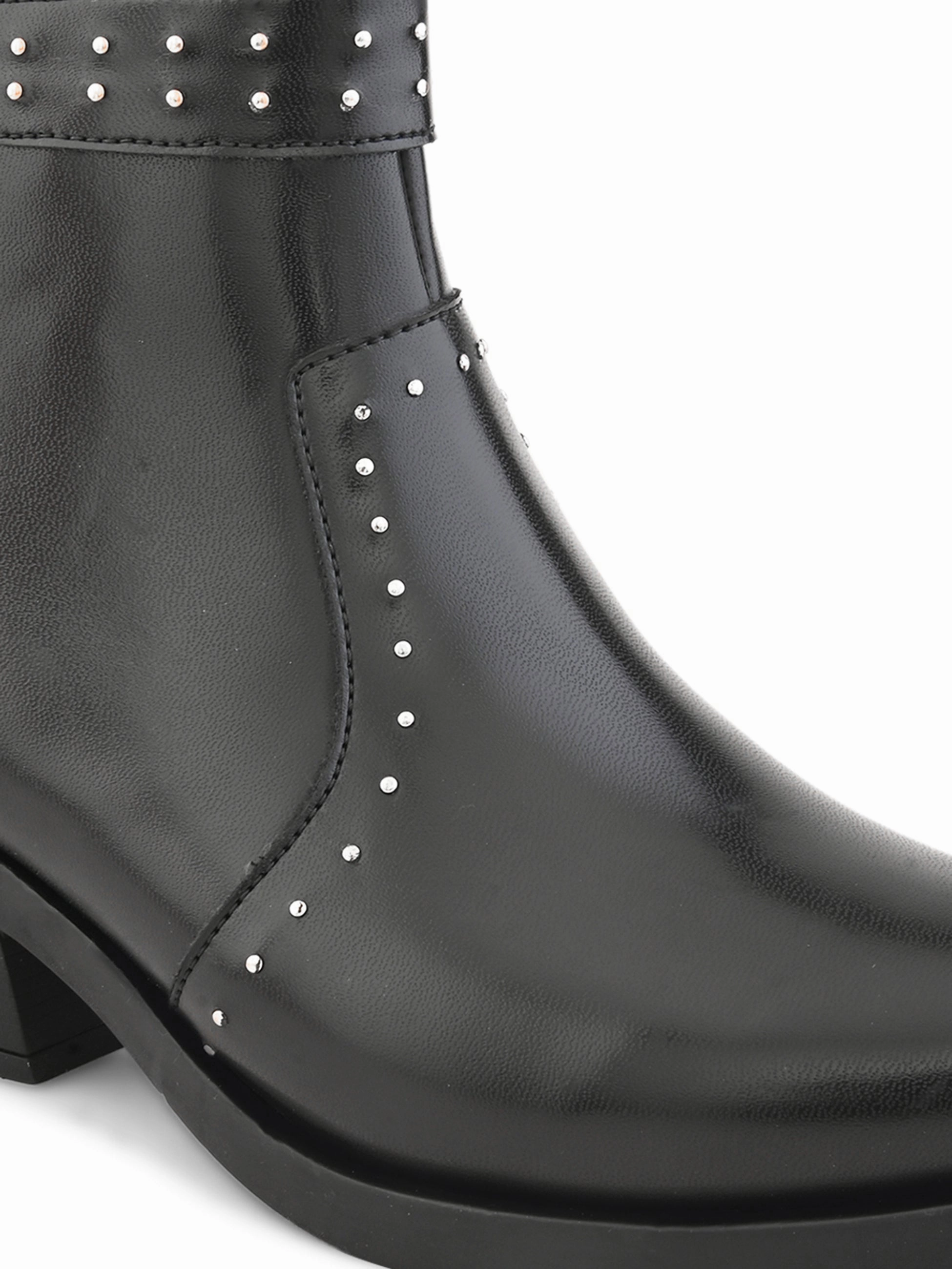 Freida Women Black Cuban Boots Air Max 2013 Casual Shoes