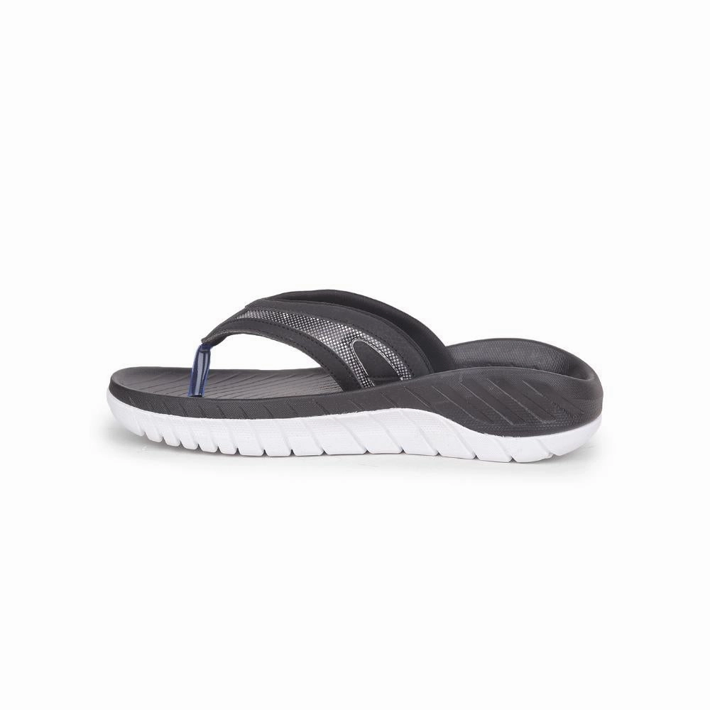 Flip Flops Wearing Leap7x Casual Black Flip Flop For Men AUSTIN By Liberty