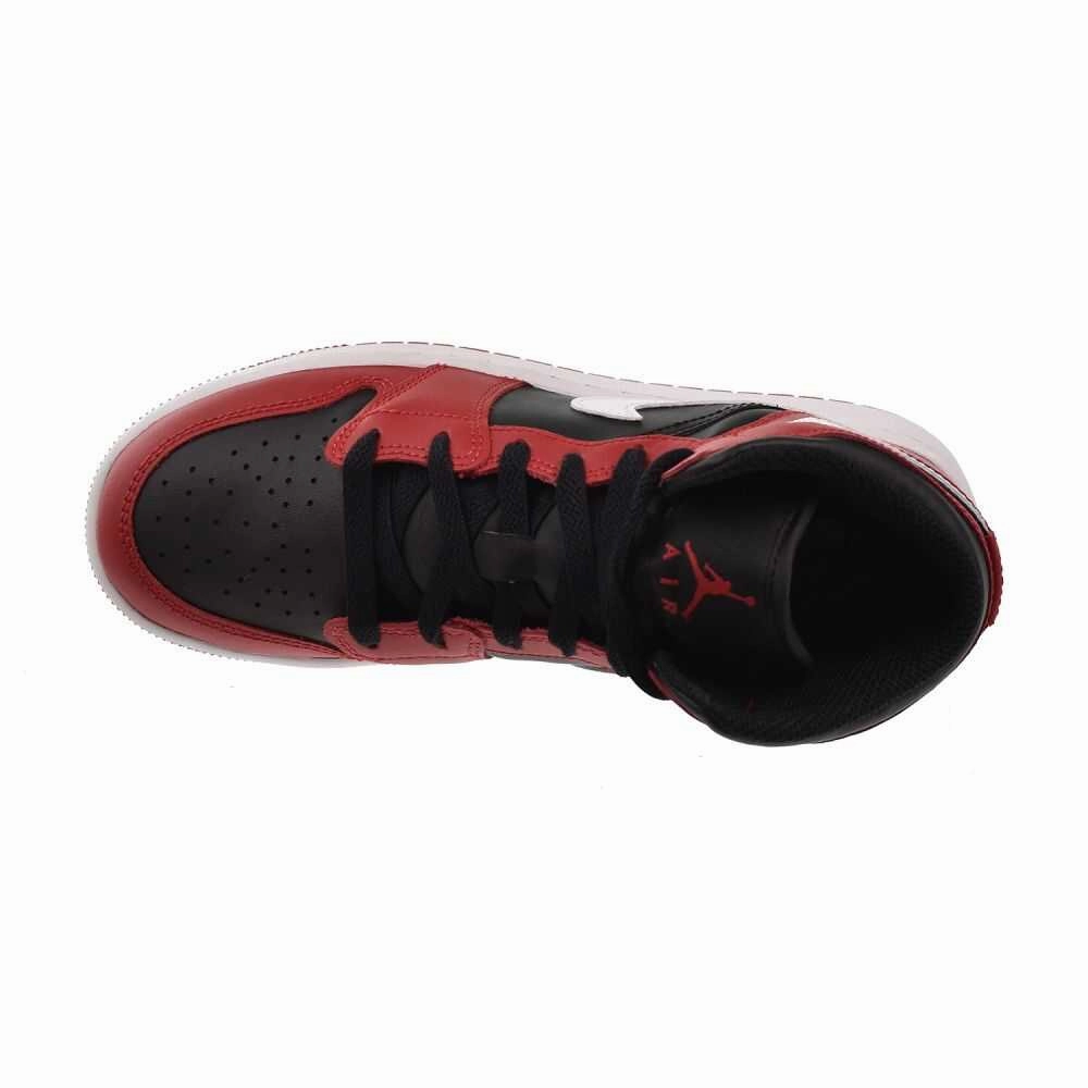 Air Jordan 1 Mid (SE) Big Kid's Shoes Black/White dq8423-061 Stinky Sneakers Baking Soda