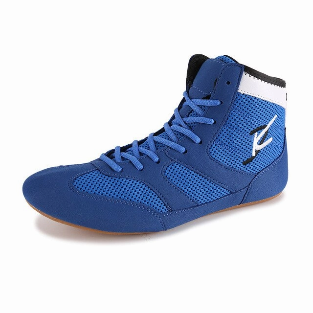 New Arrival Men Wrestling Shoes Lightweight Boxing Shoes Rubber Outsole Breathable Pro Wrestling Gear Trainers D0881 Canvas Espadrille Wedge Shoes