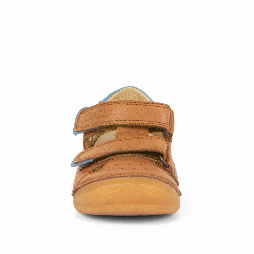 Froddo Boy's and Girl's Paix Up Double Sandals - Brown Strap Back Sandals