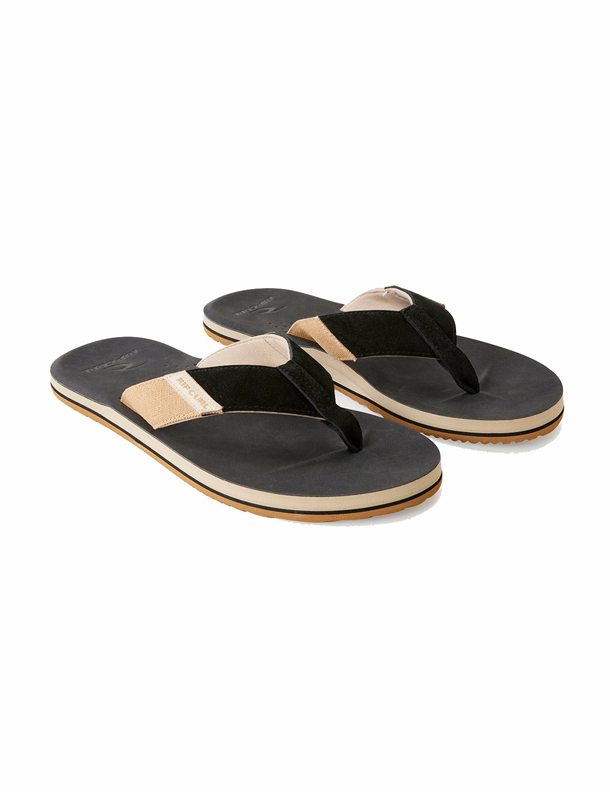 Woodland Flip Flops Rip Curl Oxford Open Toe Sandals in Black/Tan