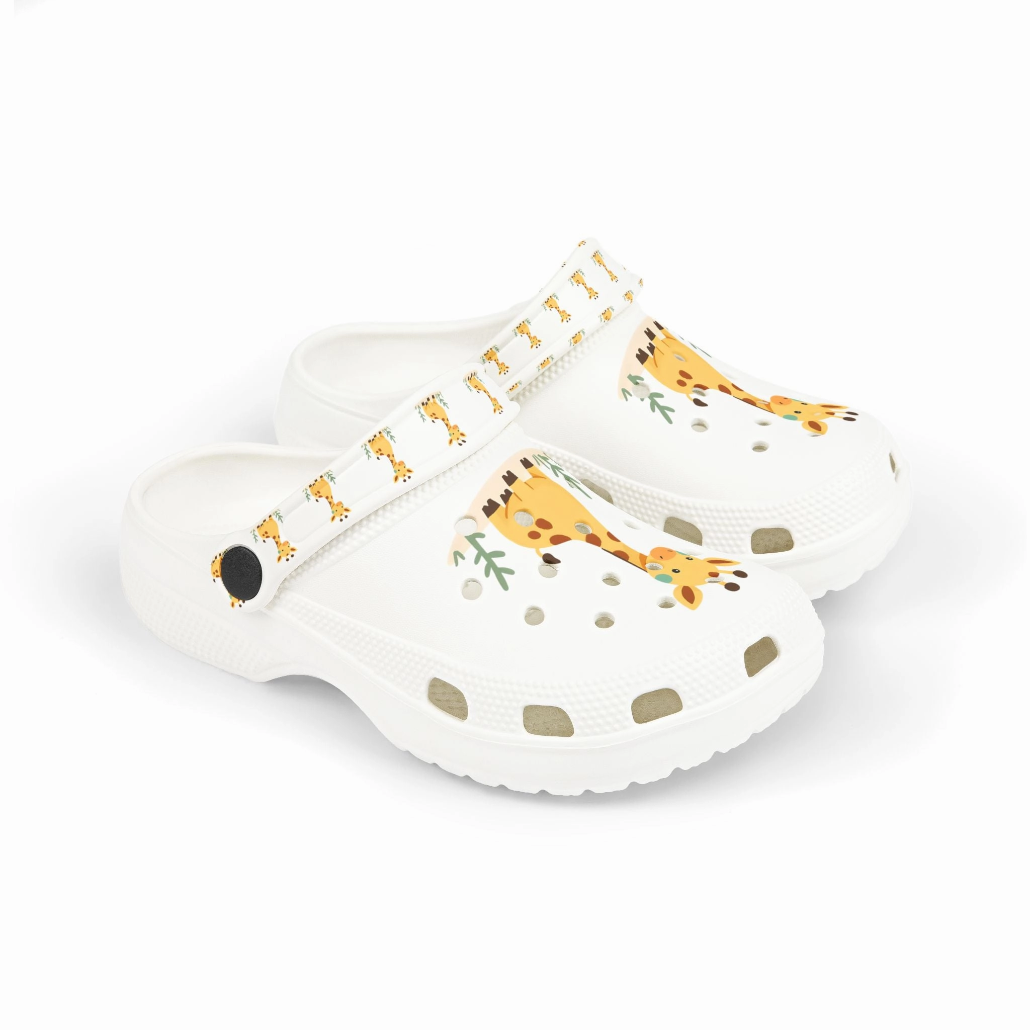 Giraffe Children's Clogs, Fun Kids Footwear, Summer Play Shoes, Toddler Garden Clogs, Animal Print Sandals Shoes With Skates At The Bottom