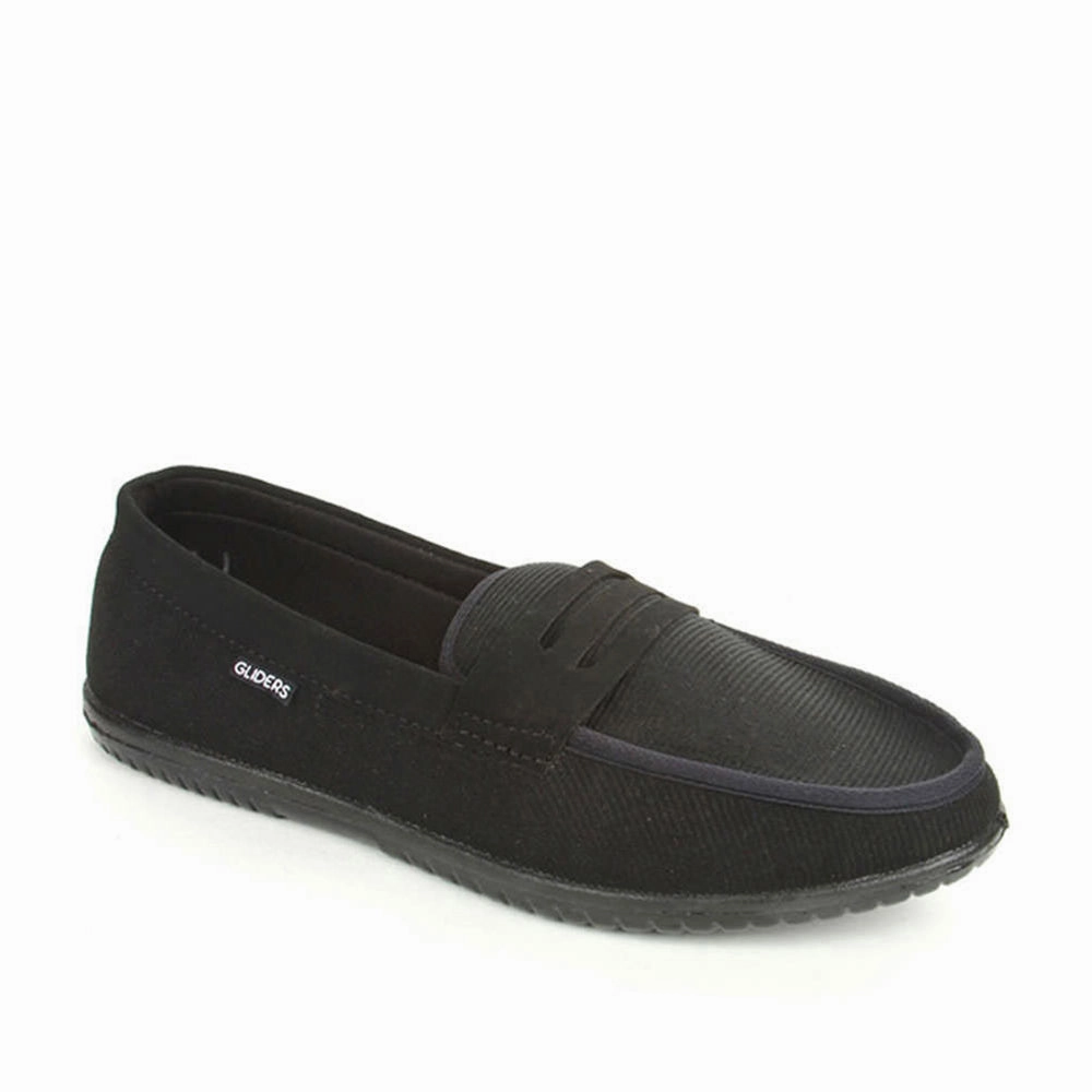 Gliders Black Casual Slip on Shoes For Men EXCITOR By Liberty Basketball Shoes You Can Wear Casually
